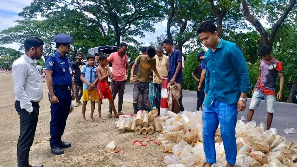 শান্তিগঞ্জে মাছ ধরার অবৈধ কিরণমালা ধ্বংস