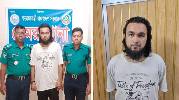 পুলিশের হাতে গ্রেপ্তার কণ্ঠশিল্পী মাঈনুল আহসান নোবেল। ছবি- সংগৃহীত